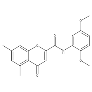N-(2,5-dimethoxyphenyl)-5,7-dimethyl-4-oxo-4H-chromene-2-carboxamide Structure