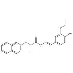 N'-(3-Ethoxy-4-hydroxybenzylidene)-2-(naphthalen-2-yloxy)propanehydrazide Structure