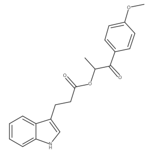 1-(4-methoxyphenyl)-1-oxopropan-2-yl 3-(1H-indol-3-yl)propanoate Structure