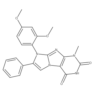 8-(2,4-dimethoxyphenyl)-1-methyl-7-phenyl-1H-imidazo[2,1-f]purine-2,4(3H,8H)-dione Structure
