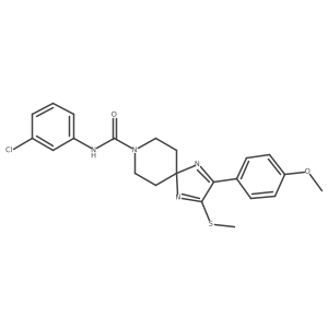 N-(3-chlorophenyl)-2-(4-methoxyphenyl)-3-(methylthio)-1,4,8-triazaspiro[4.5]deca-1,3-diene-8-carboxamide Structure
