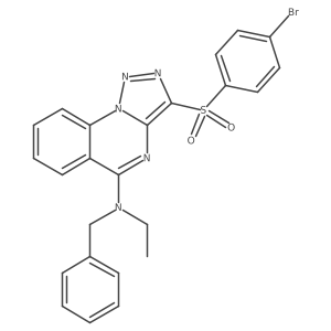 N-benzyl-3-[(4-bromophenyl)sulfonyl]-N-ethyl[1,2,3]triazolo[1,5-a]quinazolin-5-amine Structure