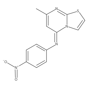 (5Z)-7-methyl-N-(4-nitrophenyl)-5H-[1,3]thiazolo[3,2-a]pyrimidin-5-imine结构式