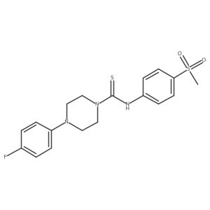 4-(4-fluorophenyl)-N-(4-(methylsulfonyl)phenyl)piperazine-1-carbothioamide结构式