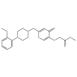 methyl [(6-{[4-(2-methoxyphenyl)piperazin-1-yl]methyl}-4-oxo-4H-pyran-3-yl)oxy]acetate结构式