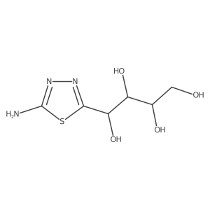 (1R,2S,3S)-1-(5-Amino-1,3,4-thiadiazol-2-yl)butane-1,2,3,4-tetraol结构式