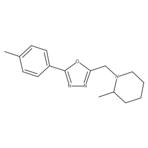 2-(4-Methylphenyl)-5-[(2-methylpiperidin-1-yl)methyl]-1,3,4-oxadiazole结构式