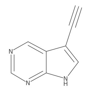 5-ethynyl-7H-pyrrolo[2,3-d]pyrimidine结构式