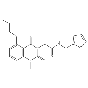 N-(furan-2-ylmethyl)-2-(1-methyl-2,4-dioxo-5-propoxy-1,2-dihydropyrido[2,3-d]pyrimidin-3(4H)-yl)acetamide结构式