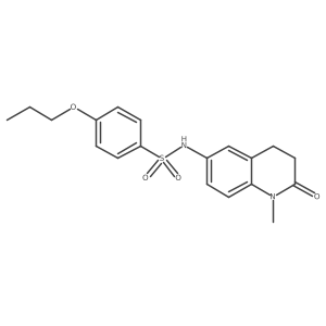 N-(1-methyl-2-oxo-1,2,3,4-tetrahydroquinolin-6-yl)-4-propoxybenzenesulfonamide结构式