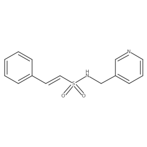 2-phenyl-N-[(pyridin-3-yl)methyl]ethene-1-sulfonamide结构式