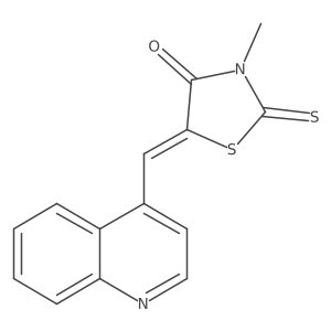 3-Methyl-5-(4-quinolylmethylene)-2-thioxo-1,3-thiazolidin-4-one结构式