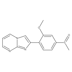 2-(2-Methoxy-4-methylsulfinylphenyl)imidazo[1,2-a]pyrimidine结构式