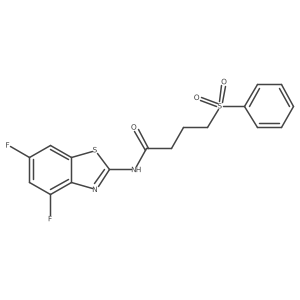 N-(4,6-difluorobenzo[d]thiazol-2-yl)-4-(phenylsulfonyl)butanamide结构式