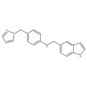 N-(1H-Indol-5-ylmethyl)-N-[4-(1H-1,2,4-triazol-1-ylmethyl)phenyl]amine结构式