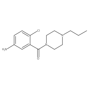 (5-Amino-2-chlorophenyl)(4-propyl-1-piperazinyl)methanone结构式