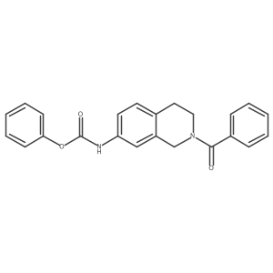 Phenyl (2-benzoyl-1,2,3,4-tetrahydroisoquinolin-7-yl)carbamate结构式