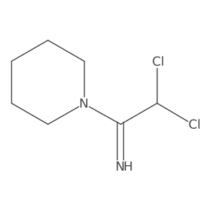 I+/--(Dichloromethyl)-1-piperidinemethanimine Structure