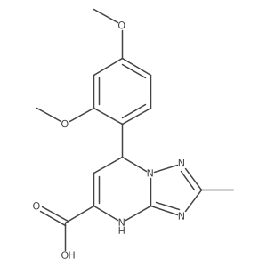 7-(2,4-Dimethoxyphenyl)-2-methyl-4,7-dihydro[1,2,4]triazolo[1,5-a]pyrimidine-5-carboxylic acid结构式