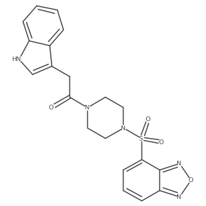 Ethanone, 1-[4-(2,1,3-benzoxadiazol-4-ylsulfonyl)-1-piperazinyl]-2-(1H-indol-3-yl)-结构式