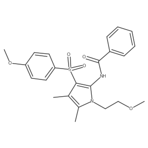 N-{1-(2-methoxyethyl)-3-[(4-methoxyphenyl)sulfonyl]-4,5-dimethyl-1H-pyrrol-2-yl}benzamide Structure