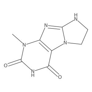 1-Methyl-1,3,5-trihydroimidazolidino[1,2-h]purine-2,4-dione Structure