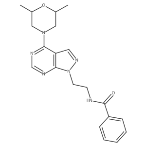 N-(2-(4-(2,6-dimethylmorpholino)-1H-pyrazolo[3,4-d]pyrimidin-1-yl)ethyl)benzamide结构式