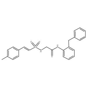 N-(2-benzylphenyl)-2-[2-(4-methylphenyl)ethenesulfonamido]acetamide Structure