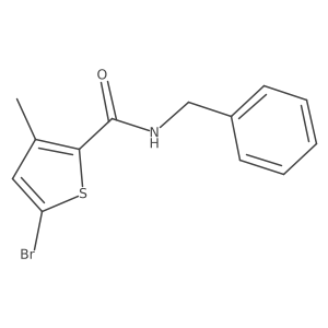 N-benzyl-5-bromo-3-methylthiophene-2-carboxamide结构式