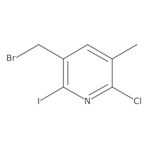 3-(Bromomethyl)-6-chloro-2-iodo-5-methylpyridine结构式