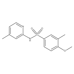4-methoxy-3-methyl-N-(4-methyl-2-pyridinyl)benzenesulfonamide Structure