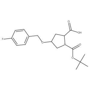 (4R)-1-Boc-4-(4-fluorobenzyloxy)-L-proline Structure
