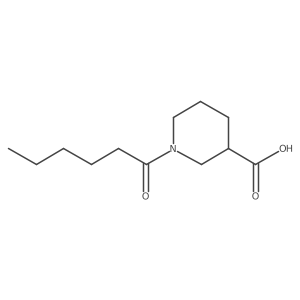 1-Hexanoylpiperidine-3-carboxylic acid结构式
