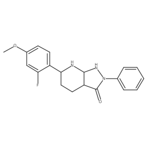 6-(2-fluoro-4-methoxyphenyl)-2-phenyl-3a,4,5,6,7,7a-hexahydro-1H-pyrazolo[3,4-b]pyridin-3-one Structure