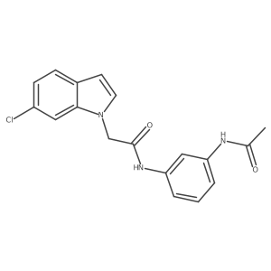 N-[3-(acetylamino)phenyl]-2-(6-chloro-1H-indol-1-yl)acetamide Structure