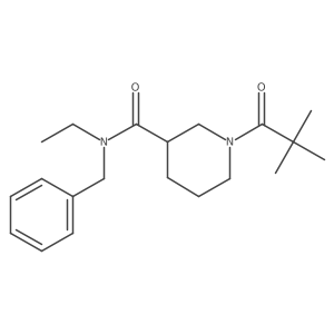 1-(2,2-Dimethyl-1-oxopropyl)-N-ethyl-N-(phenylmethyl)-3-piperidinecarboxamide结构式