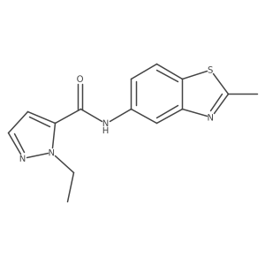 1-ethyl-N-(2-methylbenzo[d]thiazol-5-yl)-1H-pyrazole-5-carboxamide Structure
