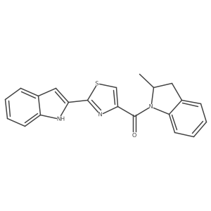 (2-(1H-indol-2-yl)thiazol-4-yl)(2-methylindolin-1-yl)methanone Structure