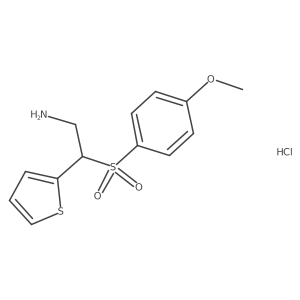 2-(4-Methoxybenzenesulfonyl)-2-(thiophen-2-yl)ethan-1-amine hydrochloride Structure