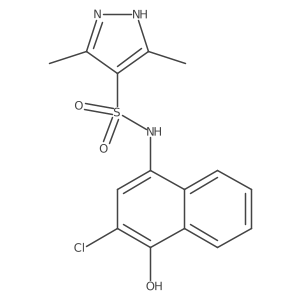 N-(3-Chloro-4-hydroxy-1-naphthalenyl)-3,5-dimethyl-1H-pyrazole-4-sulfonamide Structure
