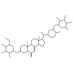 10,13-Dimethyl-17-[1-[5-methyl-6-(3,4,5-trihydroxy-6-methyloxan-2-yl)oxyoxan-2-yl]ethyl]-3-[3,4,5-trihydroxy-6-(hydroxymethyl)oxan-2-yl]oxy-1,2,3,4,5,9,11,12,14,15,16,17-dodecahydrocyclopenta[a]phenanthren-6-one Structure