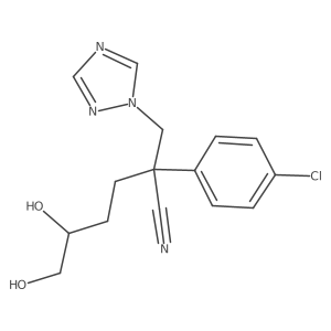 2-(4-Chlorophenyl)-5,6-dihydroxy-2-(1H-1,2,4-triazol-1-ylmethyl)hexanenitrile结构式