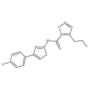 N-(4-(4-fluorophenyl)thiazol-2-yl)-4-propyl-1,2,3-thiadiazole-5-carboxamide Structure