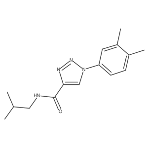 1-(3,4-dimethylphenyl)-N-(2-methylpropyl)-1H-1,2,3-triazole-4-carboxamide Structure