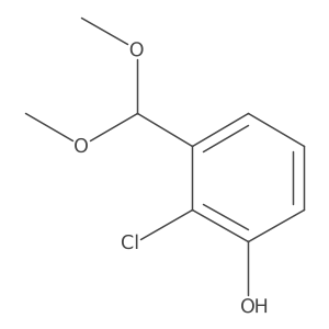 2-Chloro-3-dimethoxymethyl phenol结构式