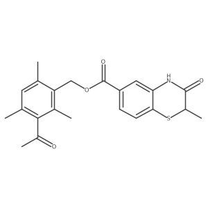 (3-Acetyl-2,4,6-trimethylphenyl)methyl 3,4-dihydro-2-methyl-3-oxo-2H-1,4-benzothiazine-6-carboxylate Structure