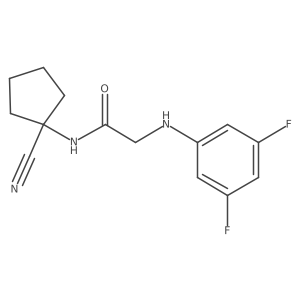 N-(1-cyanocyclopentyl)-2-(3,5-difluoroanilino)acetamide结构式