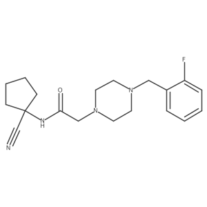 N-(1-cyanocyclopentyl)-2-{4-[(2-fluorophenyl)methyl]piperazin-1-yl}acetamide Structure