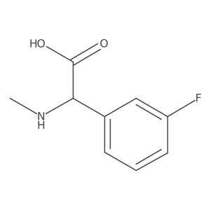 2-(3-Fluorophenyl)-2-(methylamino)acetic acid Structure