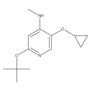 2-Tert-butoxy-5-cyclopropoxy-N-methylpyridin-4-amine结构式